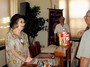Dona gets her first bribes (taxes from the peasants?), in a time honored welcoming ceremony for the incoming President.